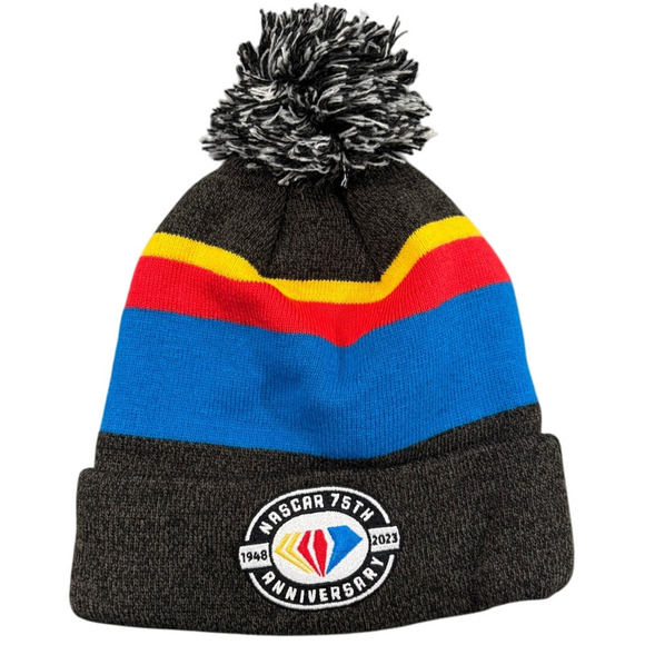 NASCAR 75th Anniversary Knit Hat With Pom Pom One Size - Picture 1 of 6